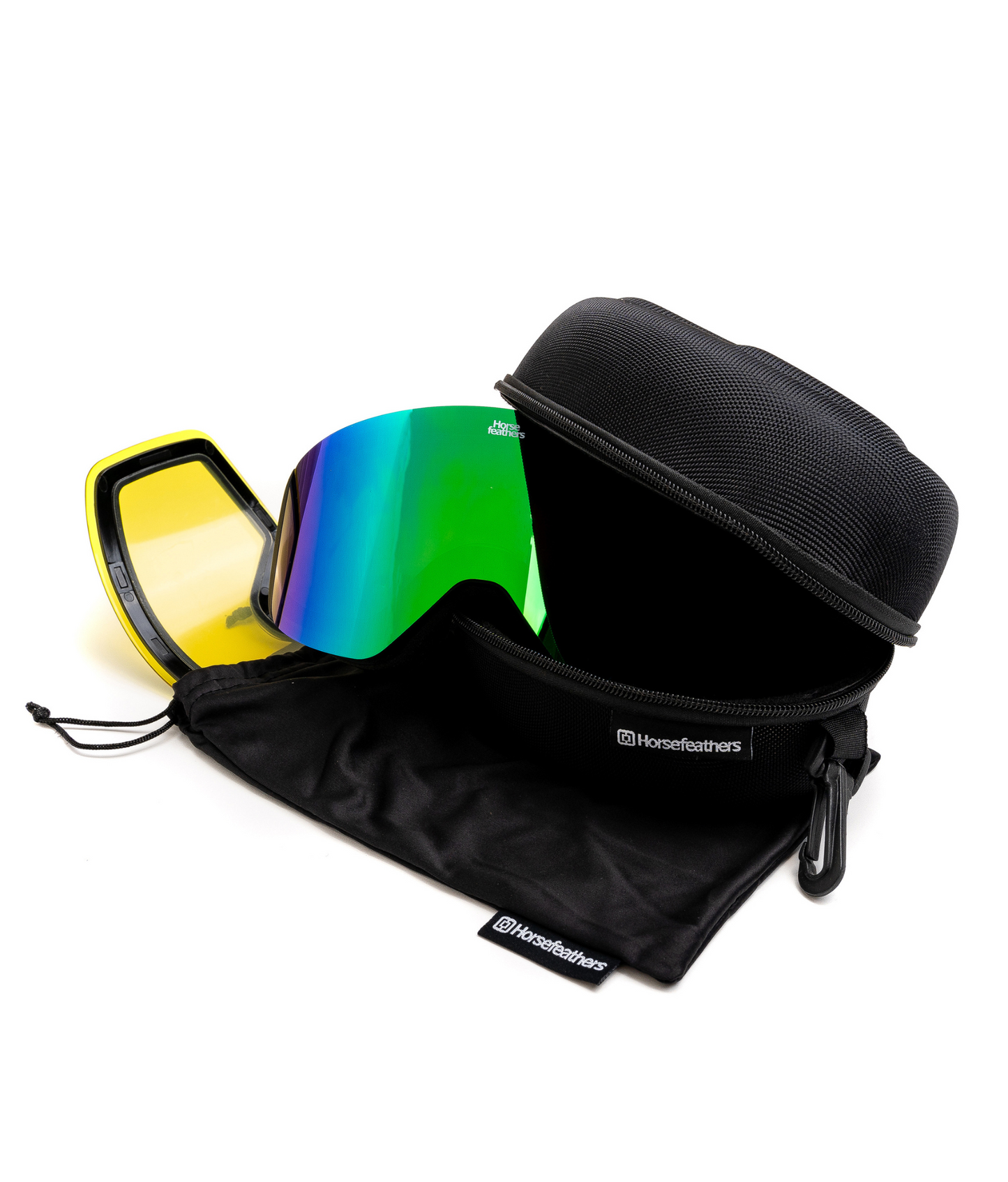 Horsefeathers Colt Goggles - Black/Mirror Green