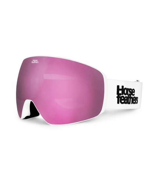 Horsefeathers Scout Goggles - White/Mirror Pink