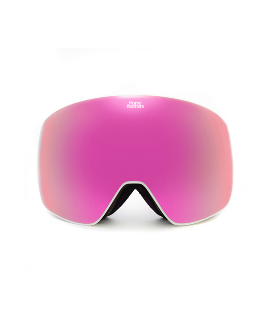 Horsefeathers Scout Goggles - White/Mirror Pink