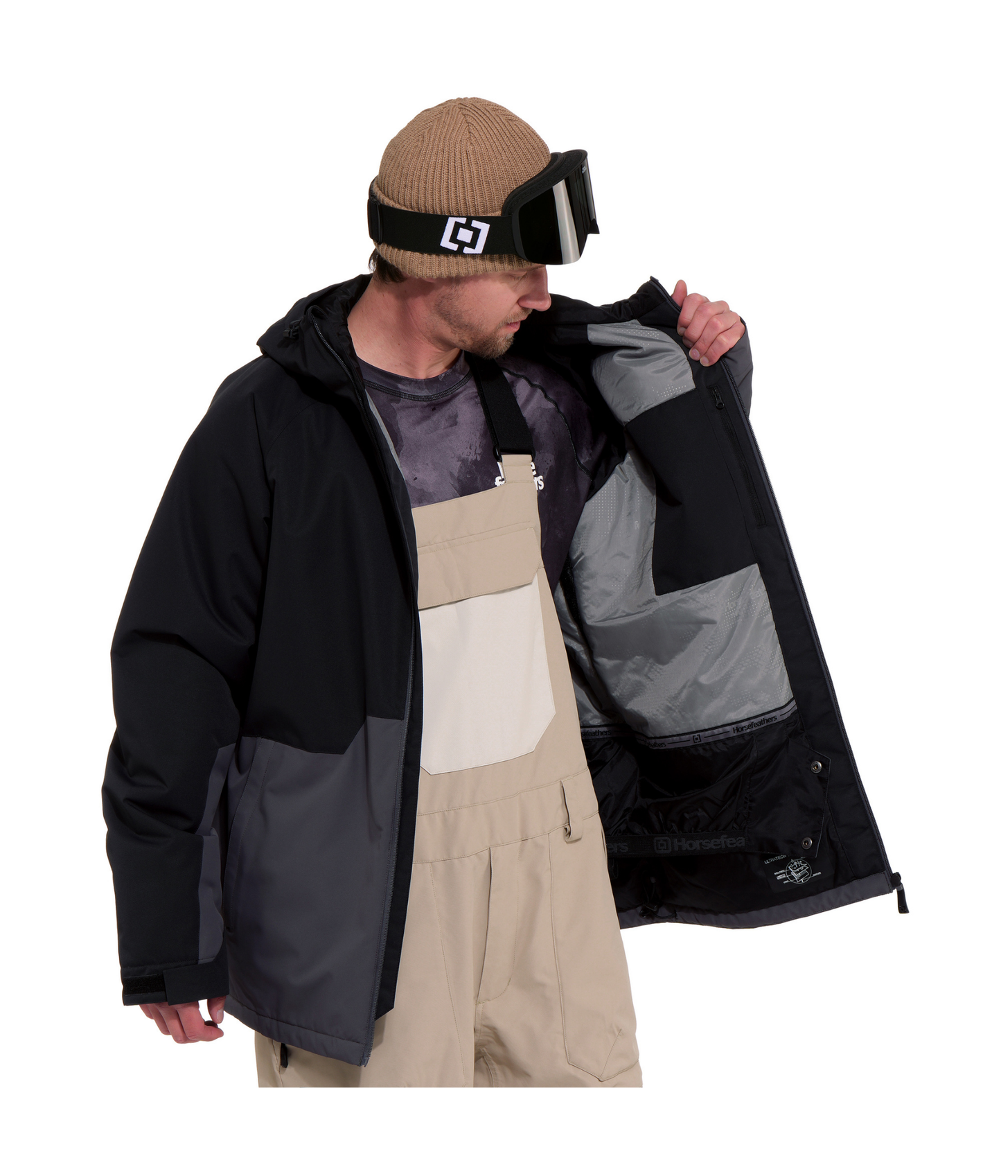 Horsefeathers Crown Jacket - Black/Iron