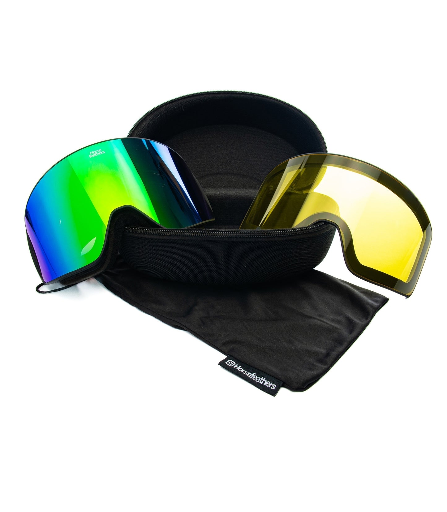 Horsefeathers - Lynx Goggles Black Mirror Green