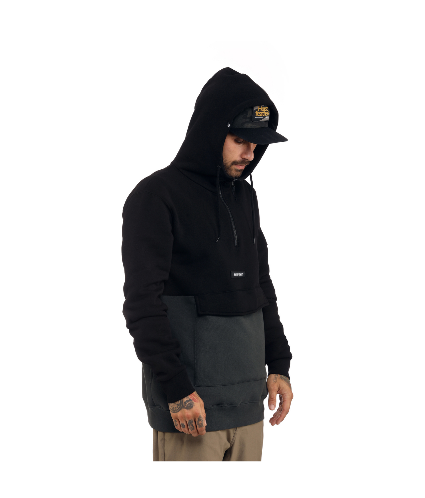 Horsefeathers Milo Sweatshirt - Black Gray