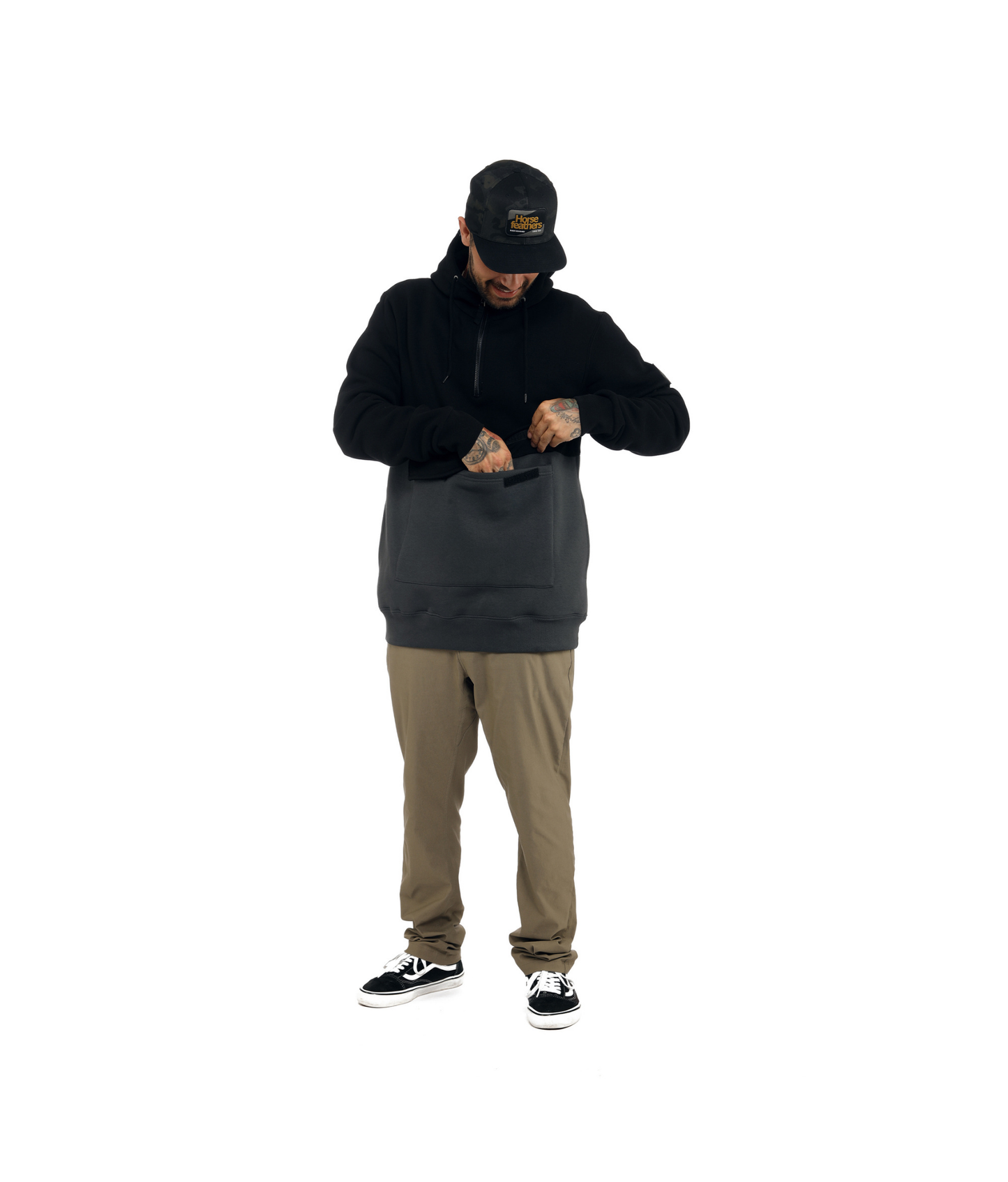 Horsefeathers Milo Sweatshirt - Black Gray