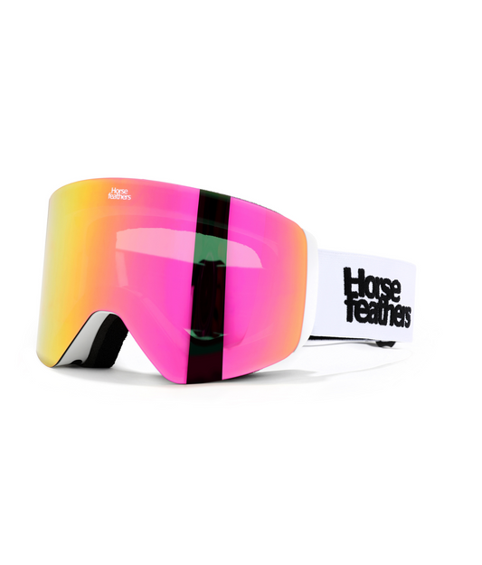 Horsefeathers Colt Goggles - White/Mirror Pink