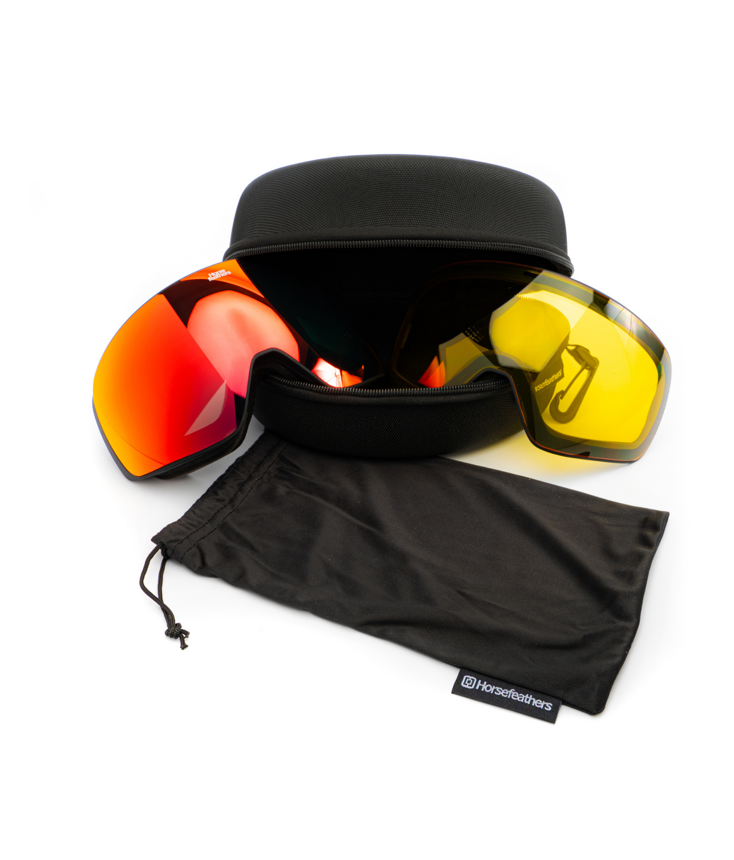 Horsefeathers Scout Goggles - Black/Mirror Red